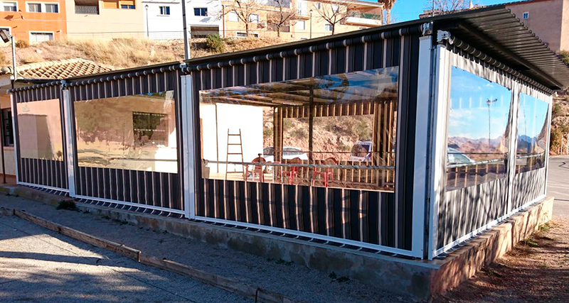 cerramiento de terraza para bar